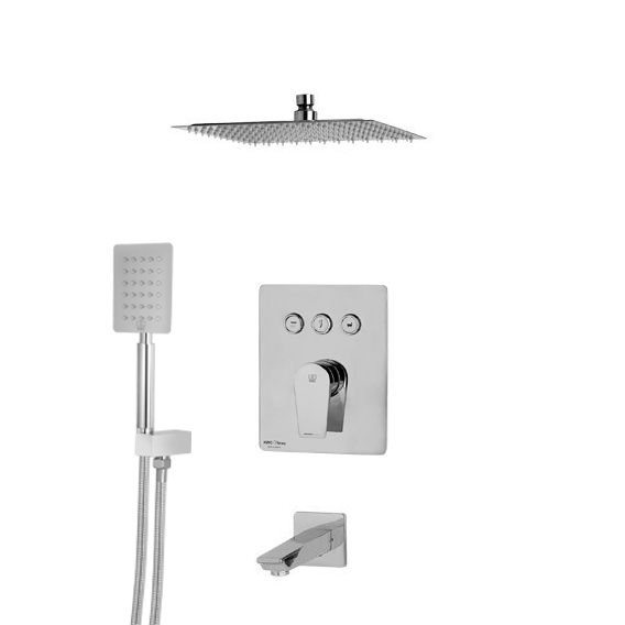 حمام ورونا توکار1  دارای دستگیره و سردوش سقفی و دستی  پنل اصلی ریخته‌گری شده با سه جای دایورتور دکمه ای  صفحه آب بندی داخلی  سردوش سقفی استیل  قابلیت نصب سردوش سقفی و‌ دیواری  صفحه آبریز ریخته‌گری شده و آبریز فلزی  وان پرکن ریخته‌گری شده به همراه دایورتور و آبفشان Neoperl-Cache M24  پایه نگهدارنده سردوش دستی &nbsp;